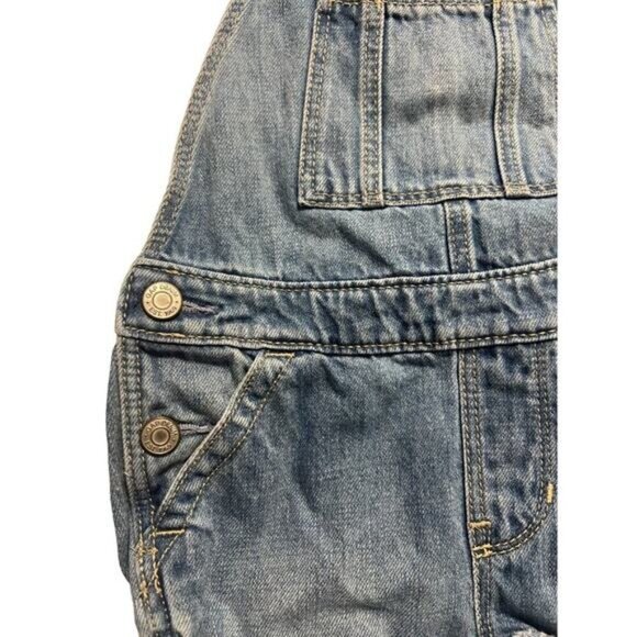 Baby GAP Denim Short Overalls Infant Girls Size 18 - 24 months Excellent very ge - Picture 5 of 5